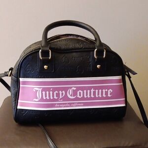 Juicy Couture Black Satchel with Pink Accent